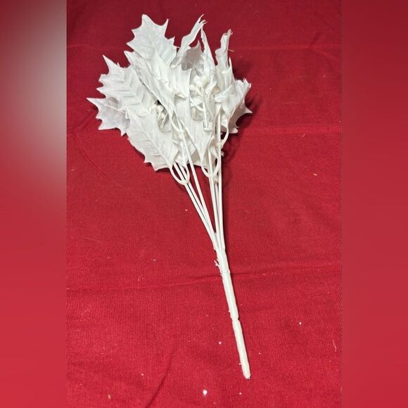 ☃️❄️☃️ White Poinsettia Floral 13.5” Picks Christmas Tree Wreath Decorations EPC - Picture 6 of 8